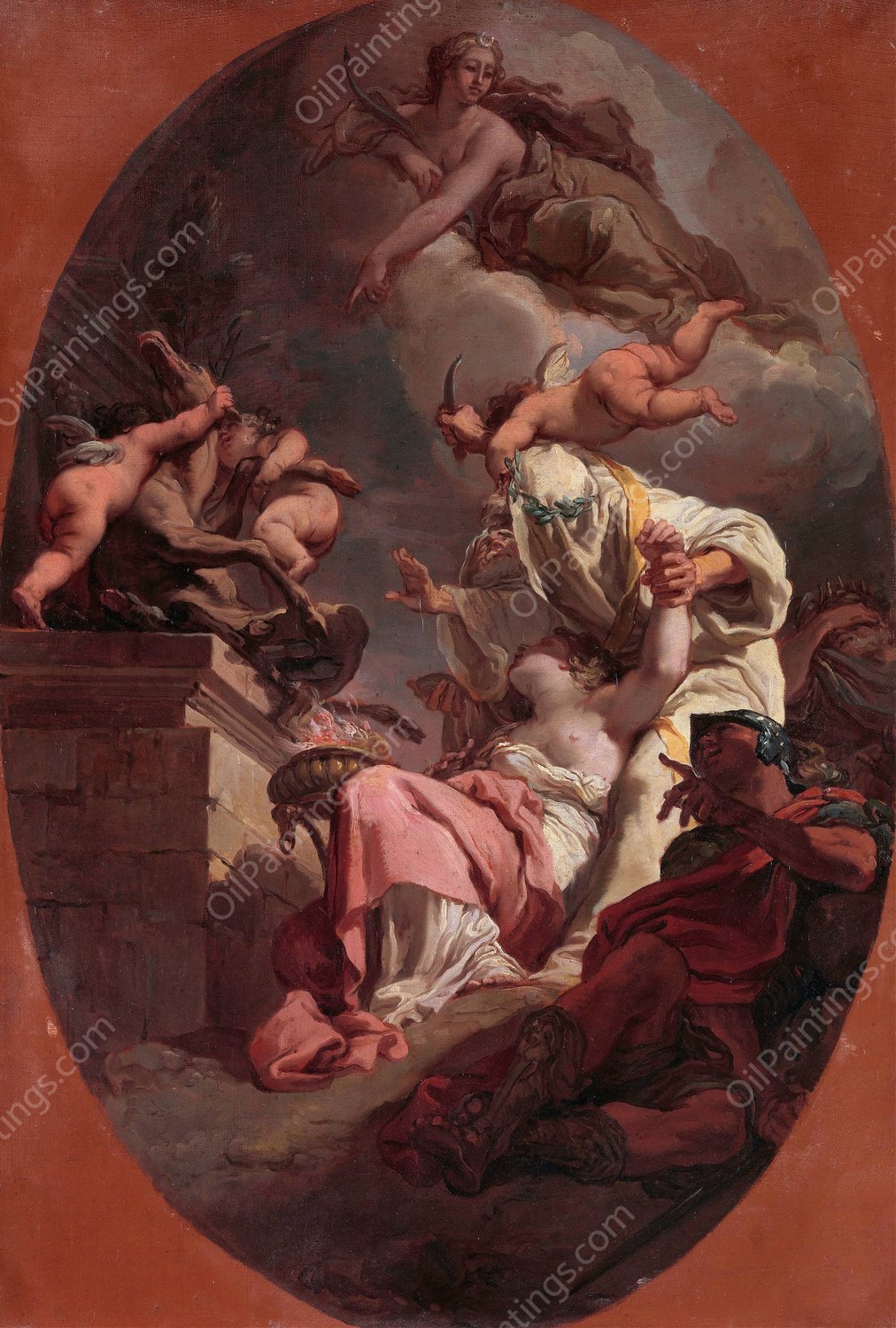 The Sacrifice of Iphigenia  by Gaetano Gandolfi - Hand-Painted Oil Painting Reproduction