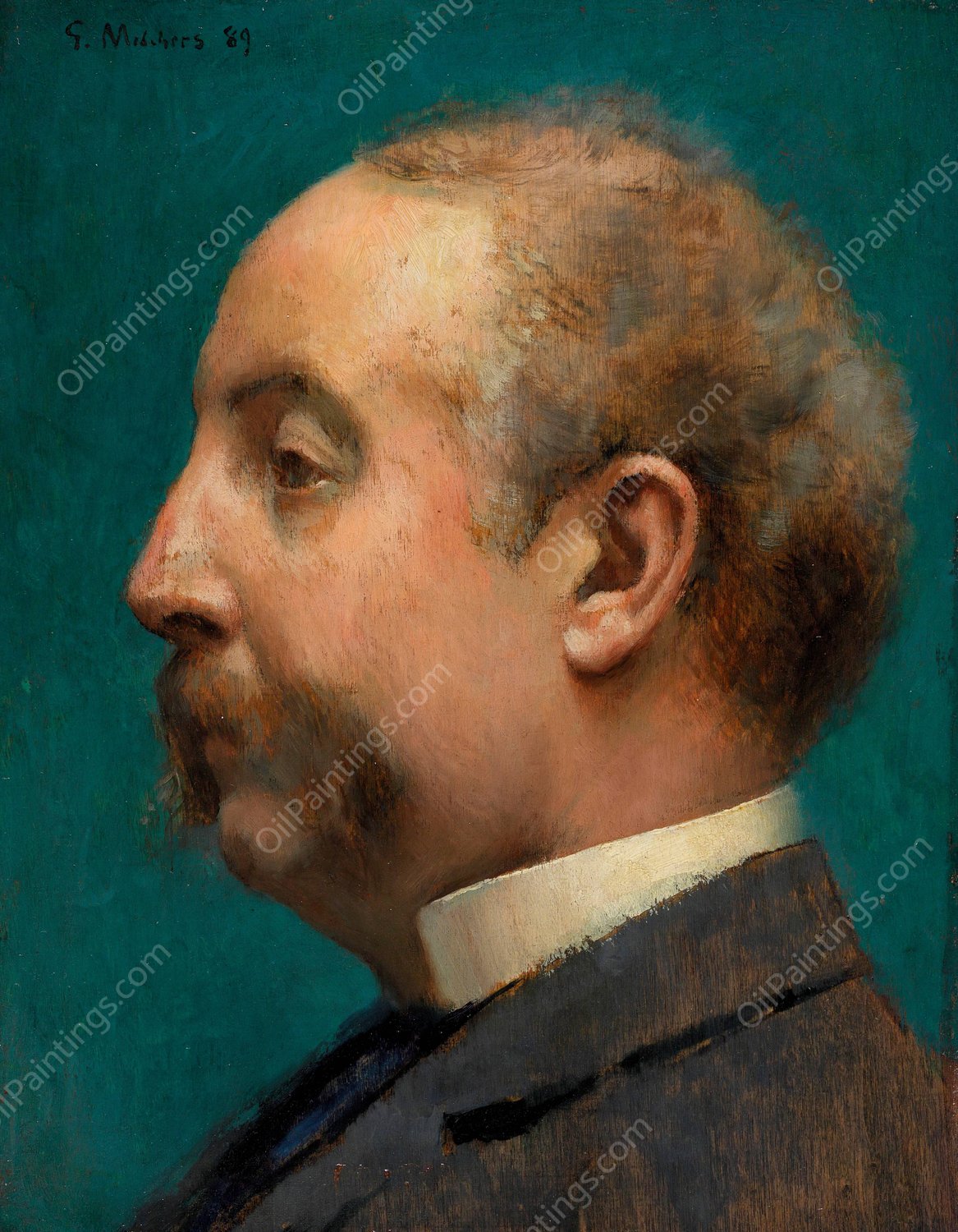 Head of Thomas Pitts  by Gari Melchers - Hand-Painted Oil Painting Reproduction