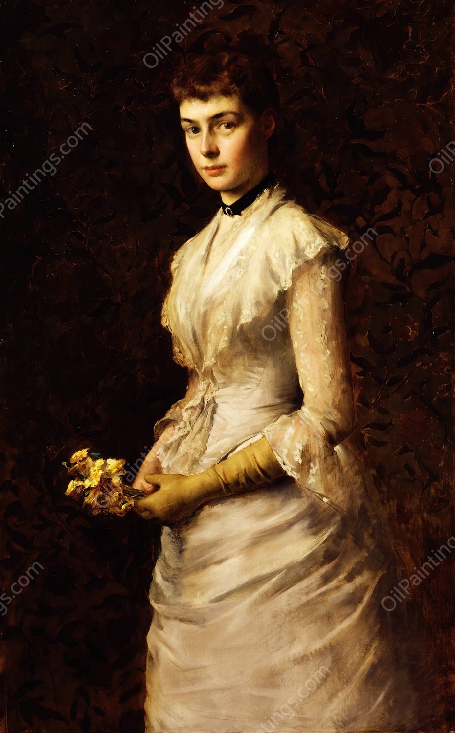 Helen Lothrop Prall  by Gari Melchers - Hand-Painted Oil Painting Reproduction