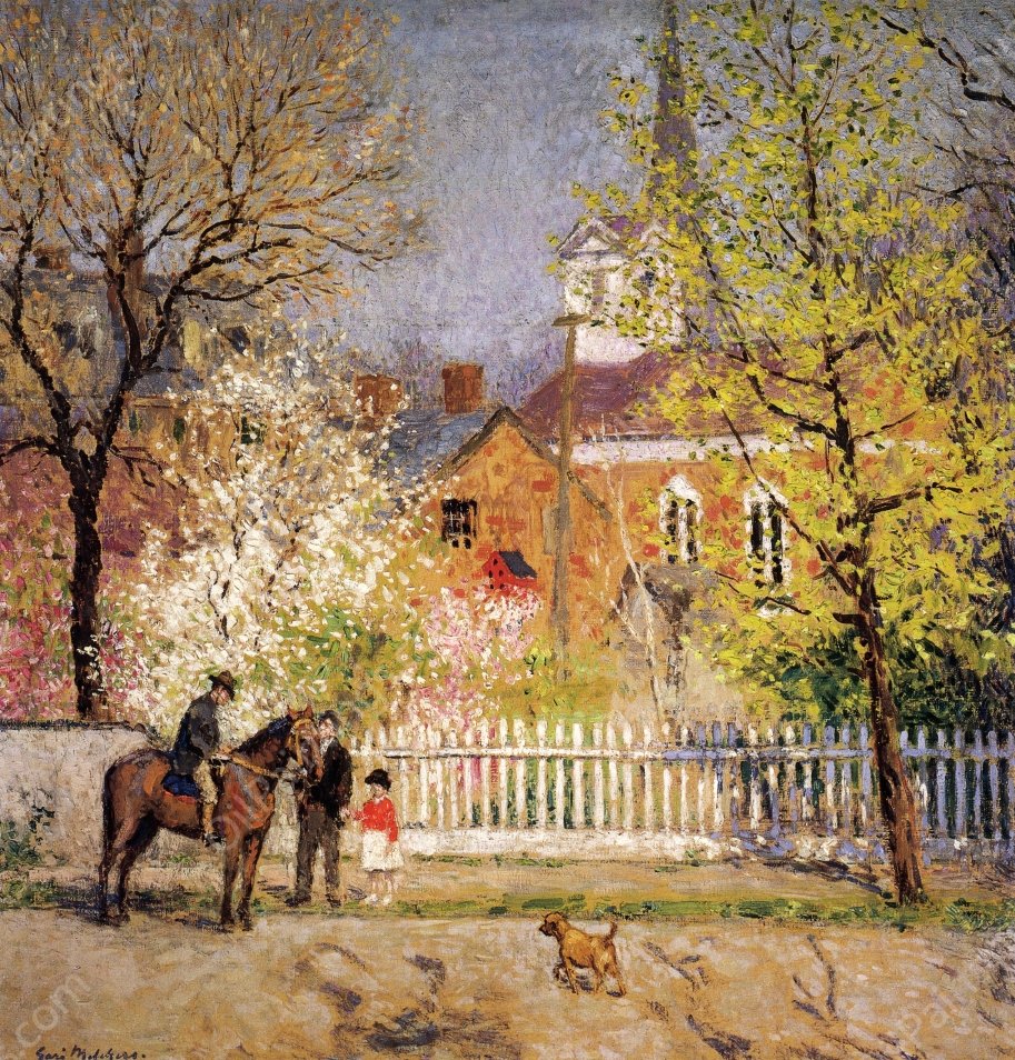 St. George's Church by Gari Melchers - Hand-Painted Oil Painting Reproduction