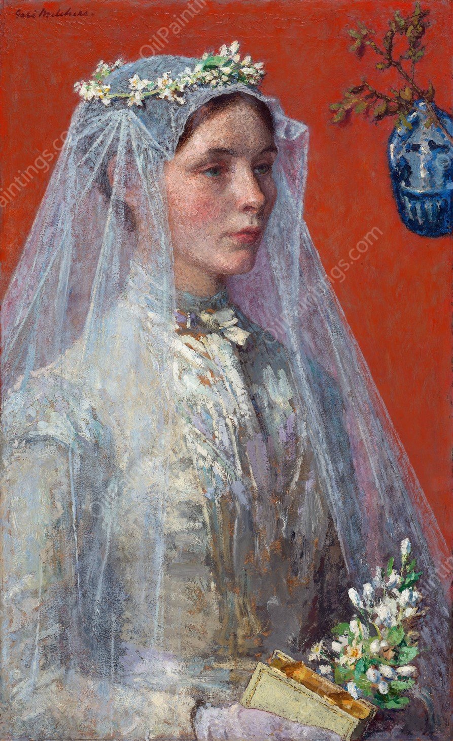 The Bride  by Gari Melchers - Hand-Painted Oil Painting Reproduction