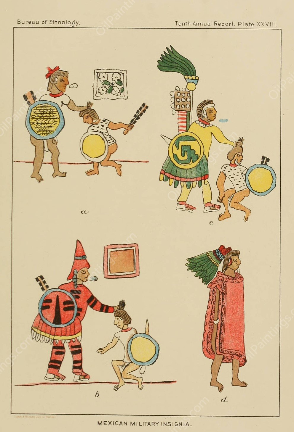 Mexican Military Insignia  by Garrick Mallery - Hand-Painted Oil Painting Reproduction