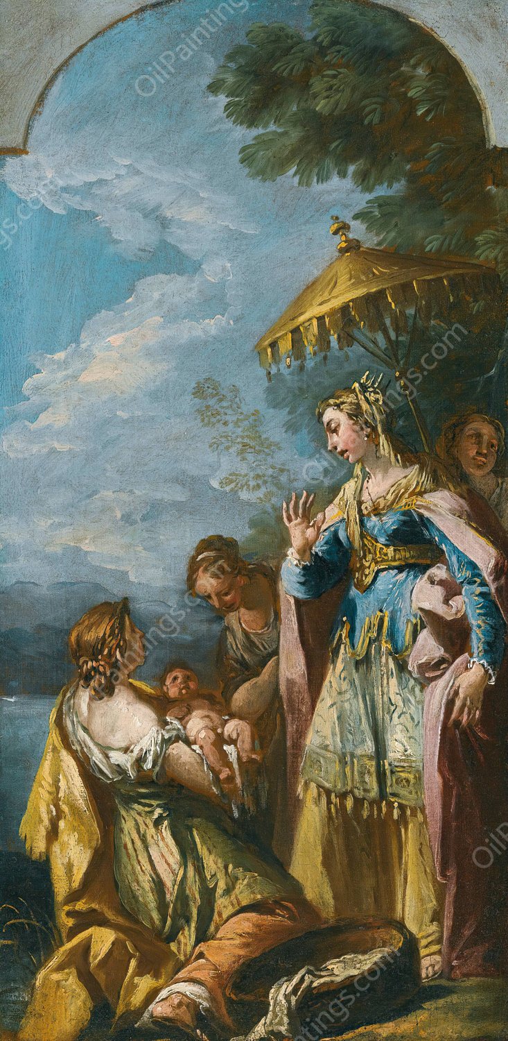 The Finding Of Moses by Gaspare Diziani - Hand-Painted Oil Painting Reproduction