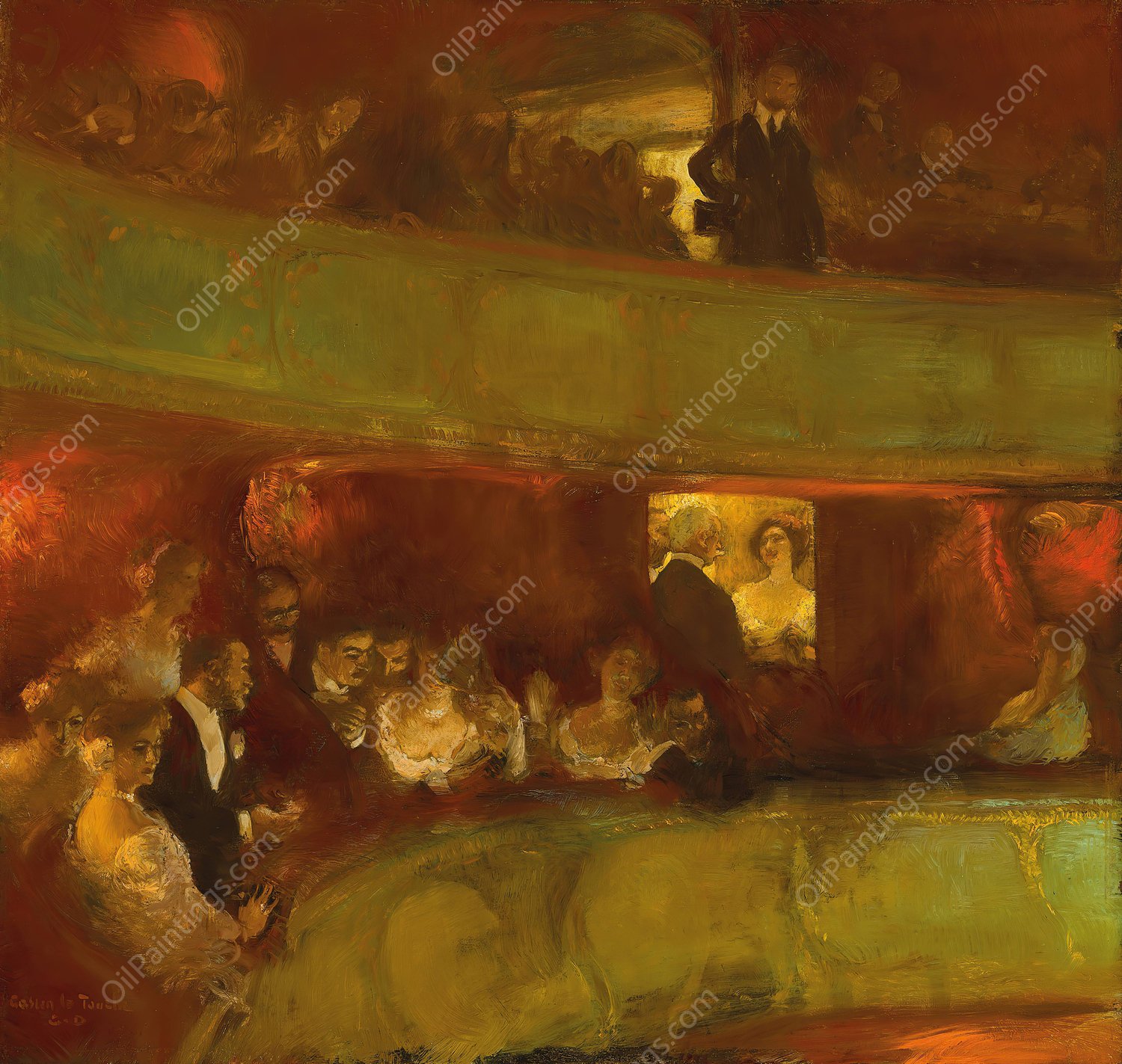 L'Entracte - souvenir d'Italie by Gaston La Touche - Hand-Painted Oil Painting Reproduction