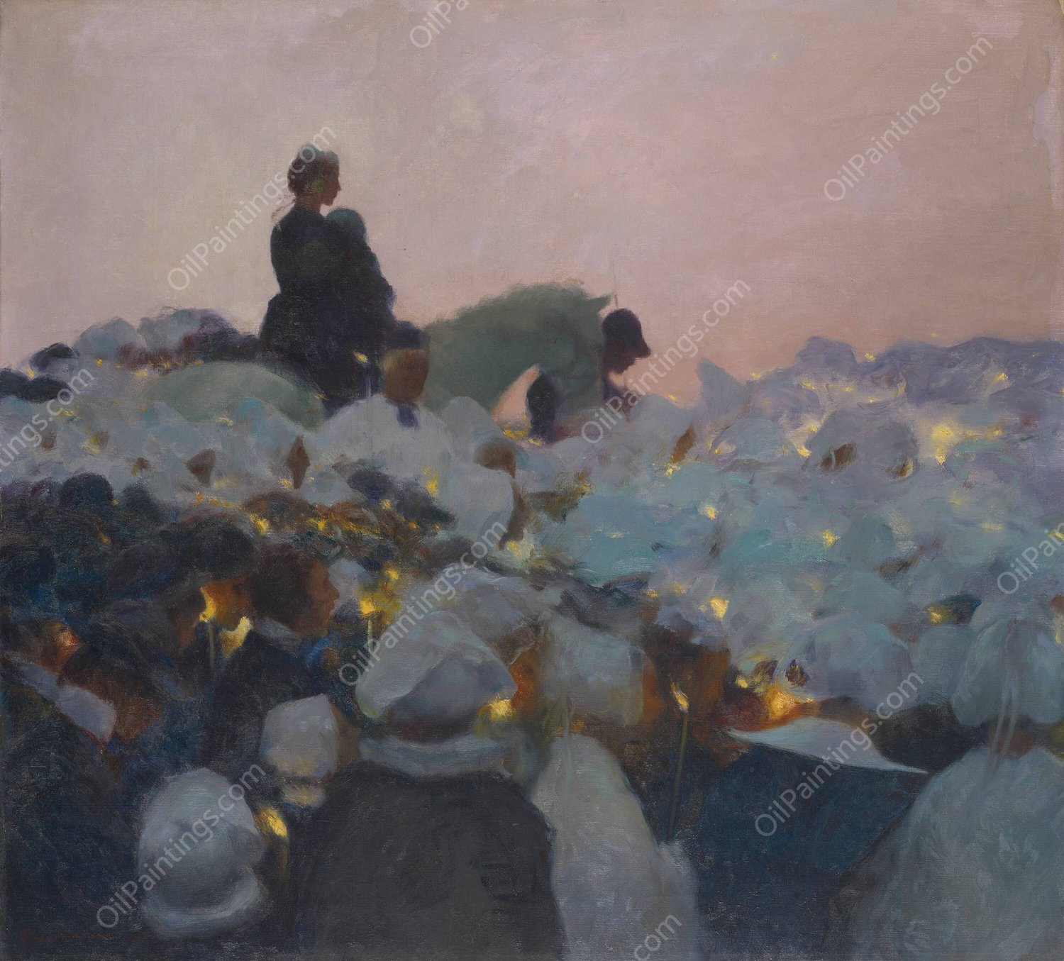 Pardon in Brittany  by Gaston La Touche - Hand-Painted Oil Painting Reproduction