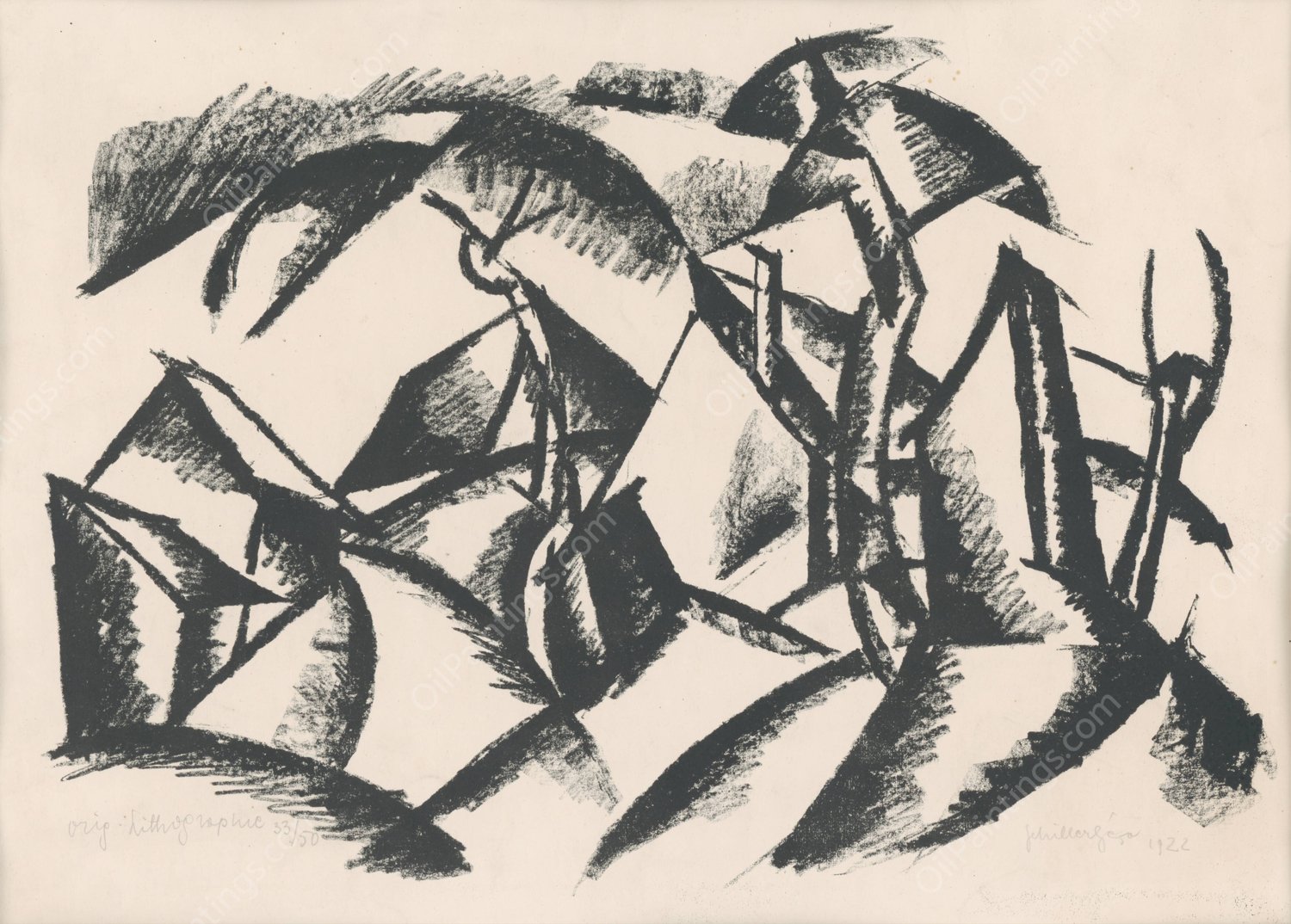 Dedina  by Gejza Schiller - Hand-Painted Oil Painting Reproduction