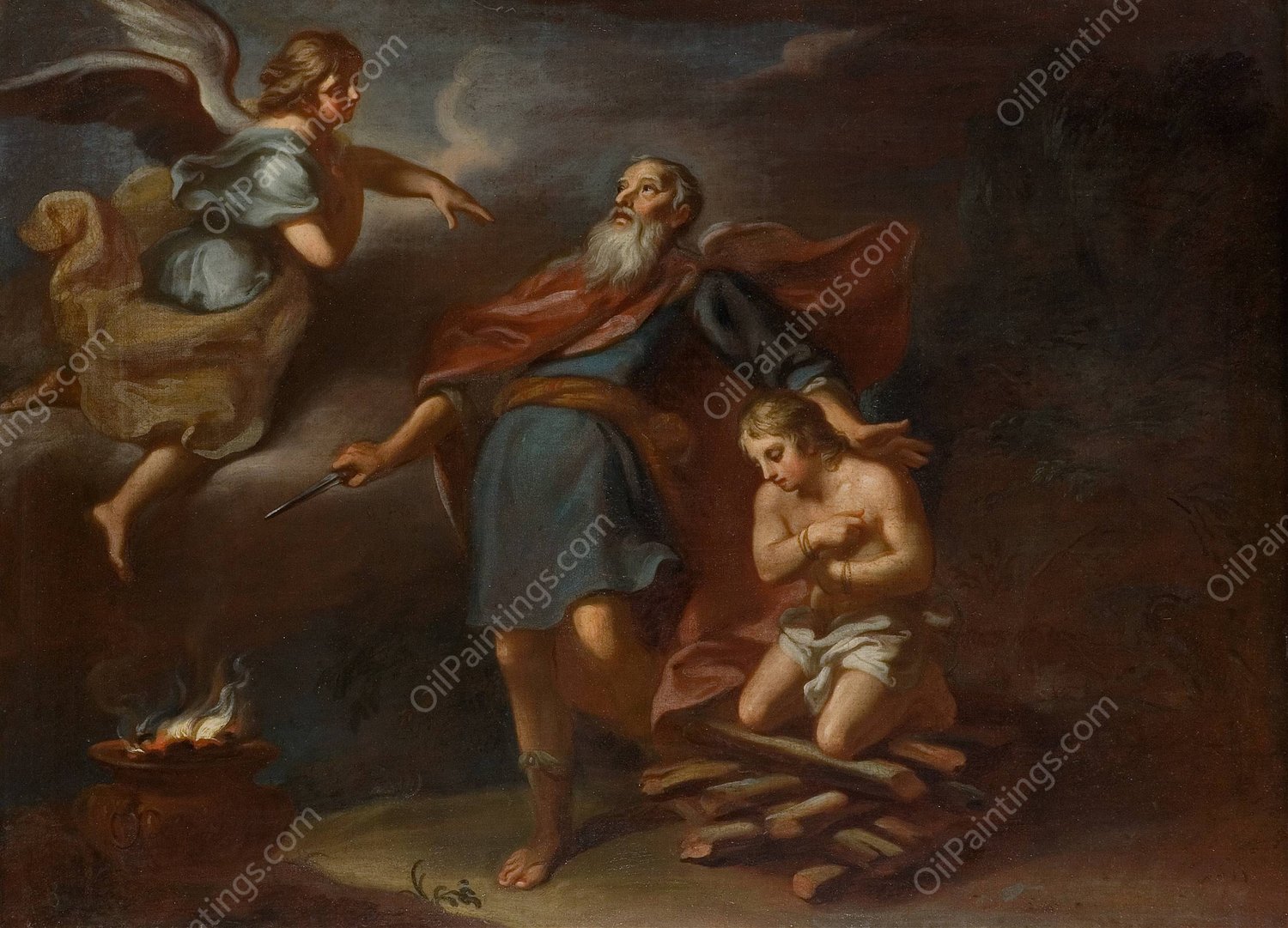 Isaks offrande  by Georg Engelhard Schroder - Hand-Painted Oil Painting Reproduction