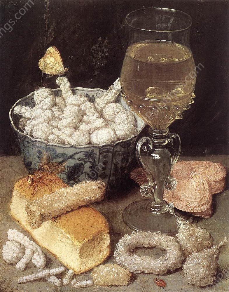 Still-Life with Bread and Confectionary by Georg Flegel - Hand-Painted Oil Painting Reproduction