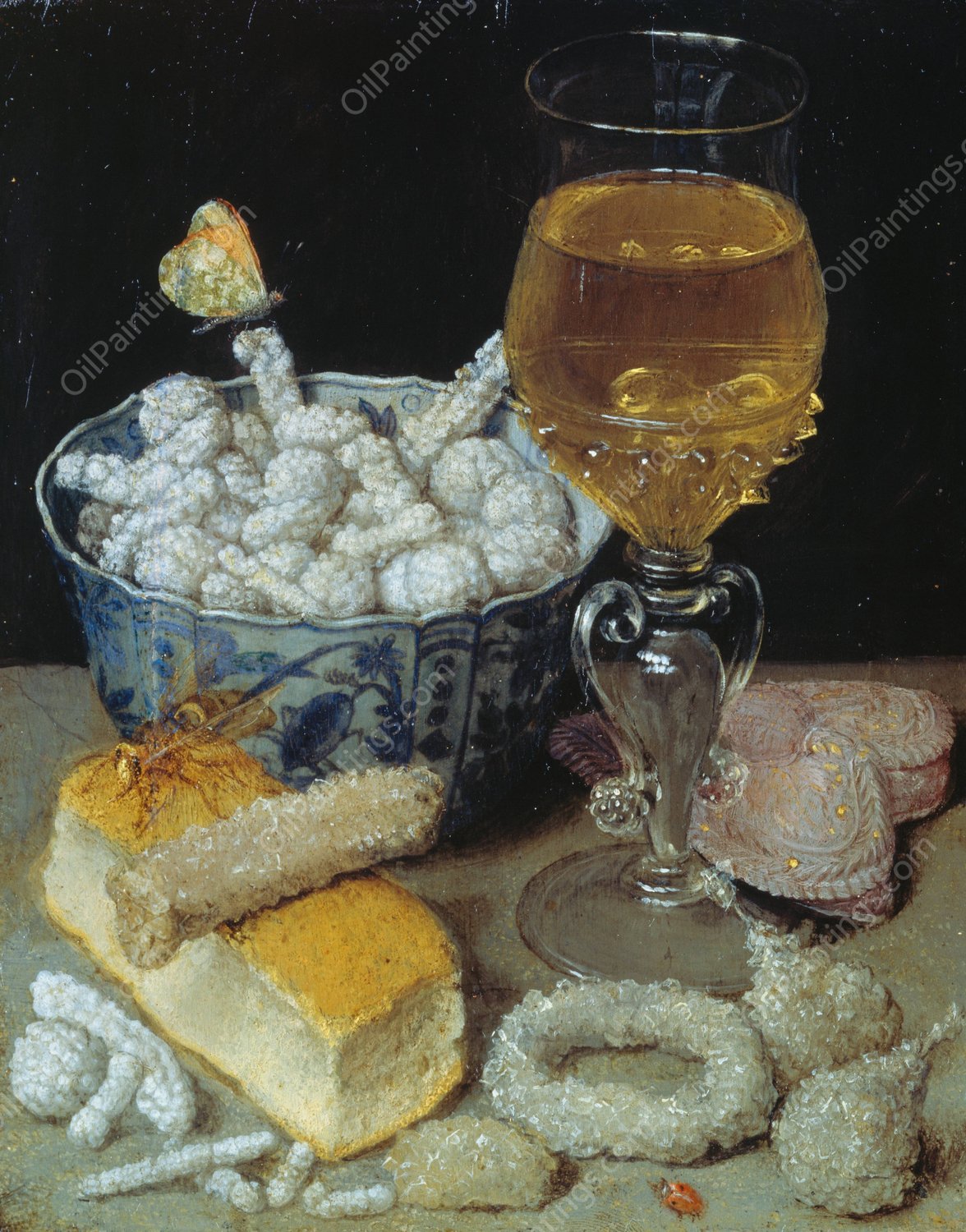 Still Life With Bread And Sweetmeats  by Georg Flegel - Hand-Painted Oil Painting Reproduction