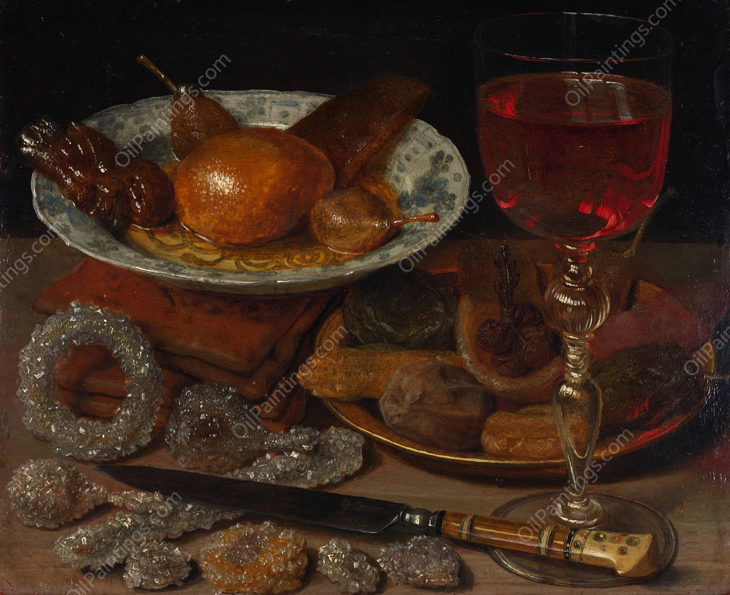 Still Life With Fruit And Sweetmeats  by Georg Flegel - Hand-Painted Oil Painting Reproduction