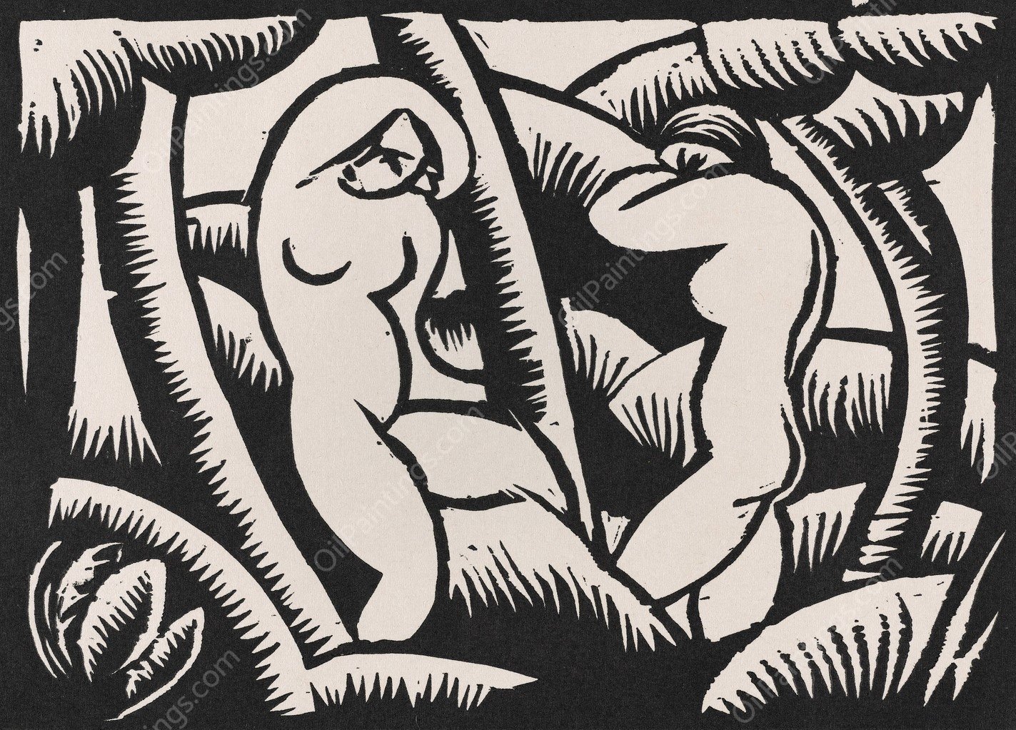 Nude IX  by Georg Schrimpf - Hand-Painted Oil Painting Reproduction