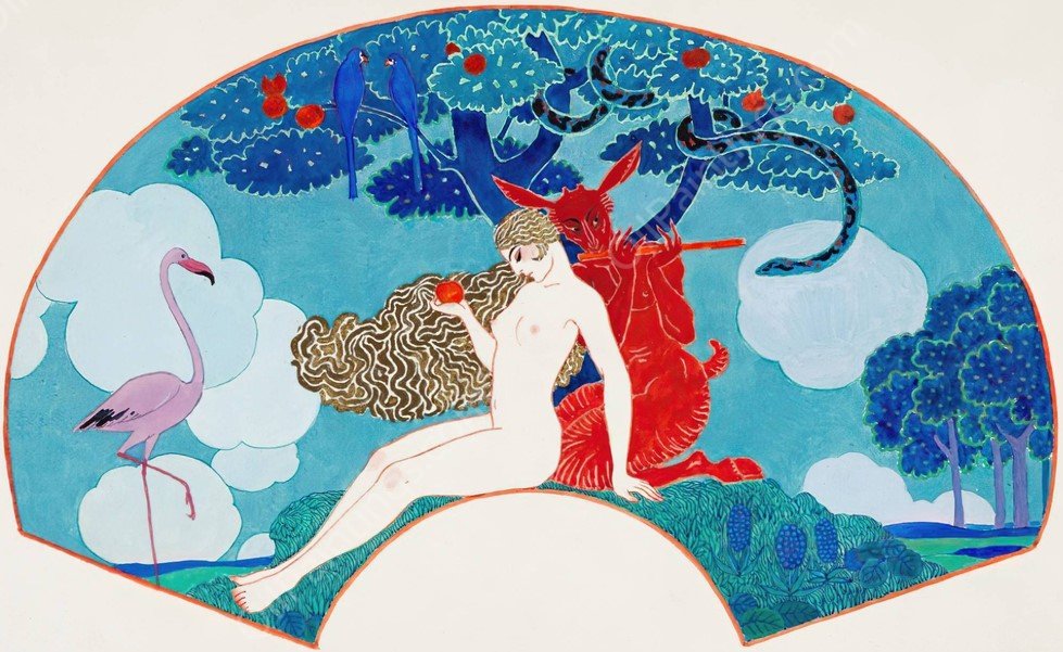 Eve by George Barbier - Hand-Painted Oil Painting Reproduction