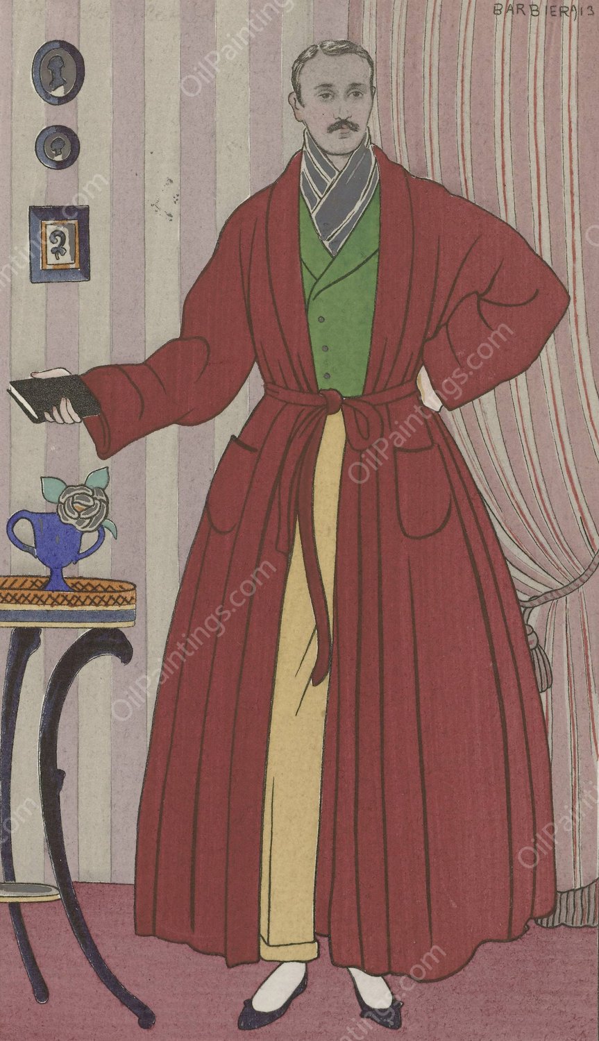 Robe de chambre  by George Barbier - Hand-Painted Oil Painting Reproduction