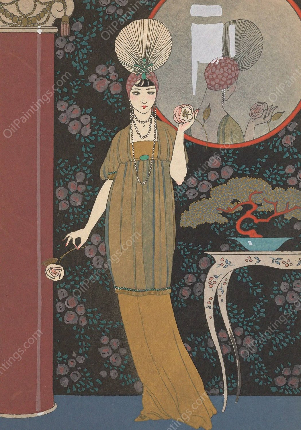 Sheherazade  by George Barbier - Hand-Painted Oil Painting Reproduction