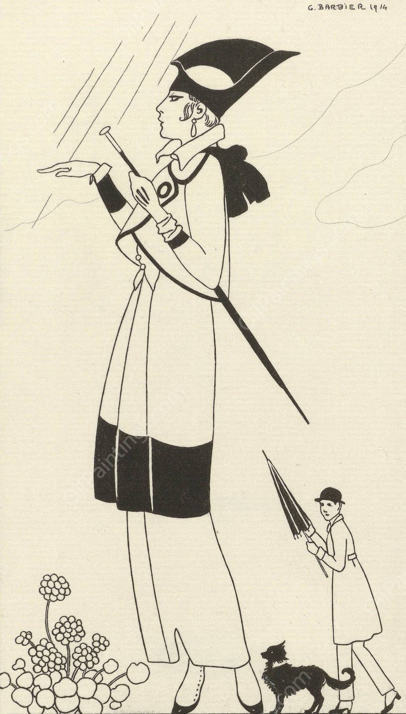 Tailleur de ratin  by George Barbier - Hand-Painted Oil Painting Reproduction