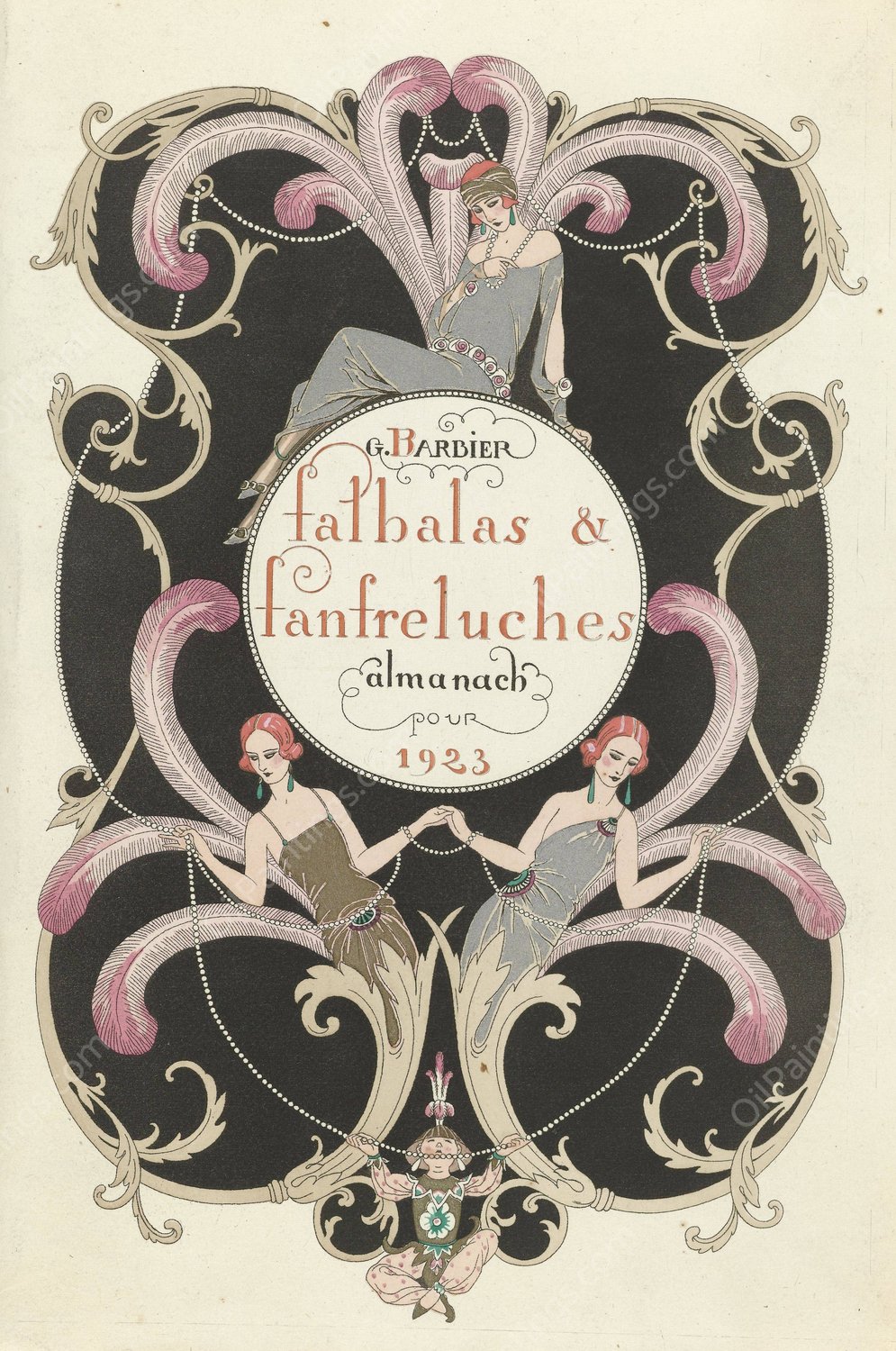 The Fashion Magazine as Temptress  by George Barbier - Hand-Painted Oil Painting Reproduction