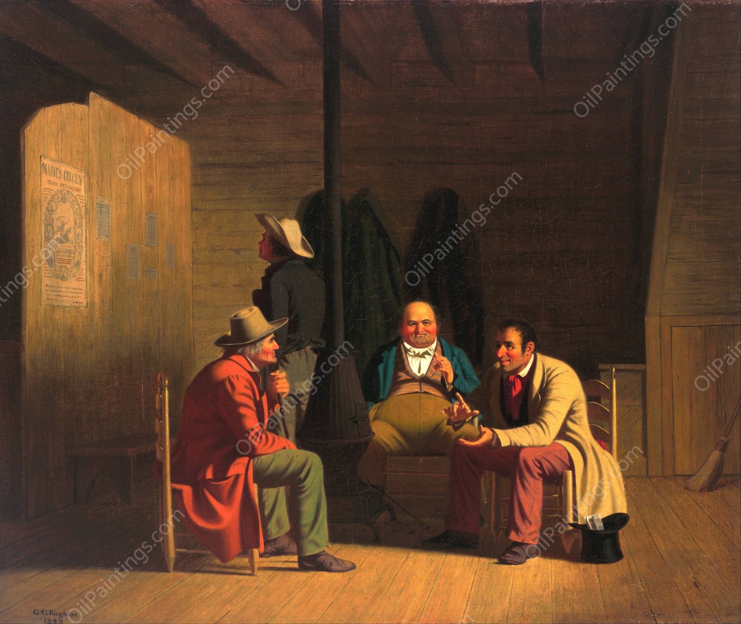 Country Politician by George Caleb Bingham - Hand-Painted Oil Painting Reproduction
