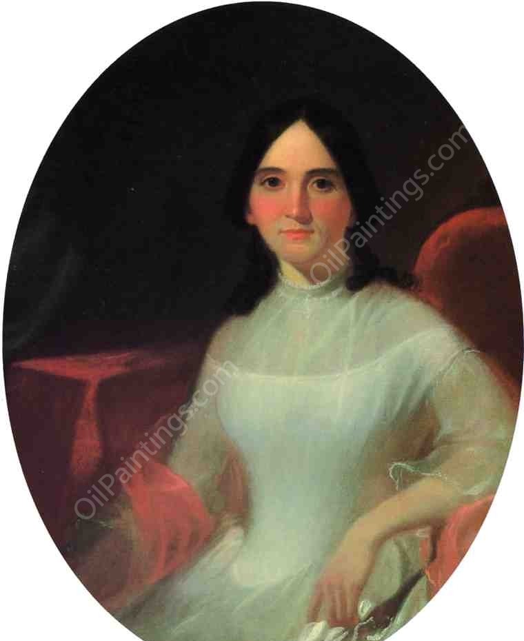 Portrait of Mrs. George Caleb Bingham nee. Eliza K. Thomas by George Caleb Bingham - Hand-Painted Oil Painting Reproduction