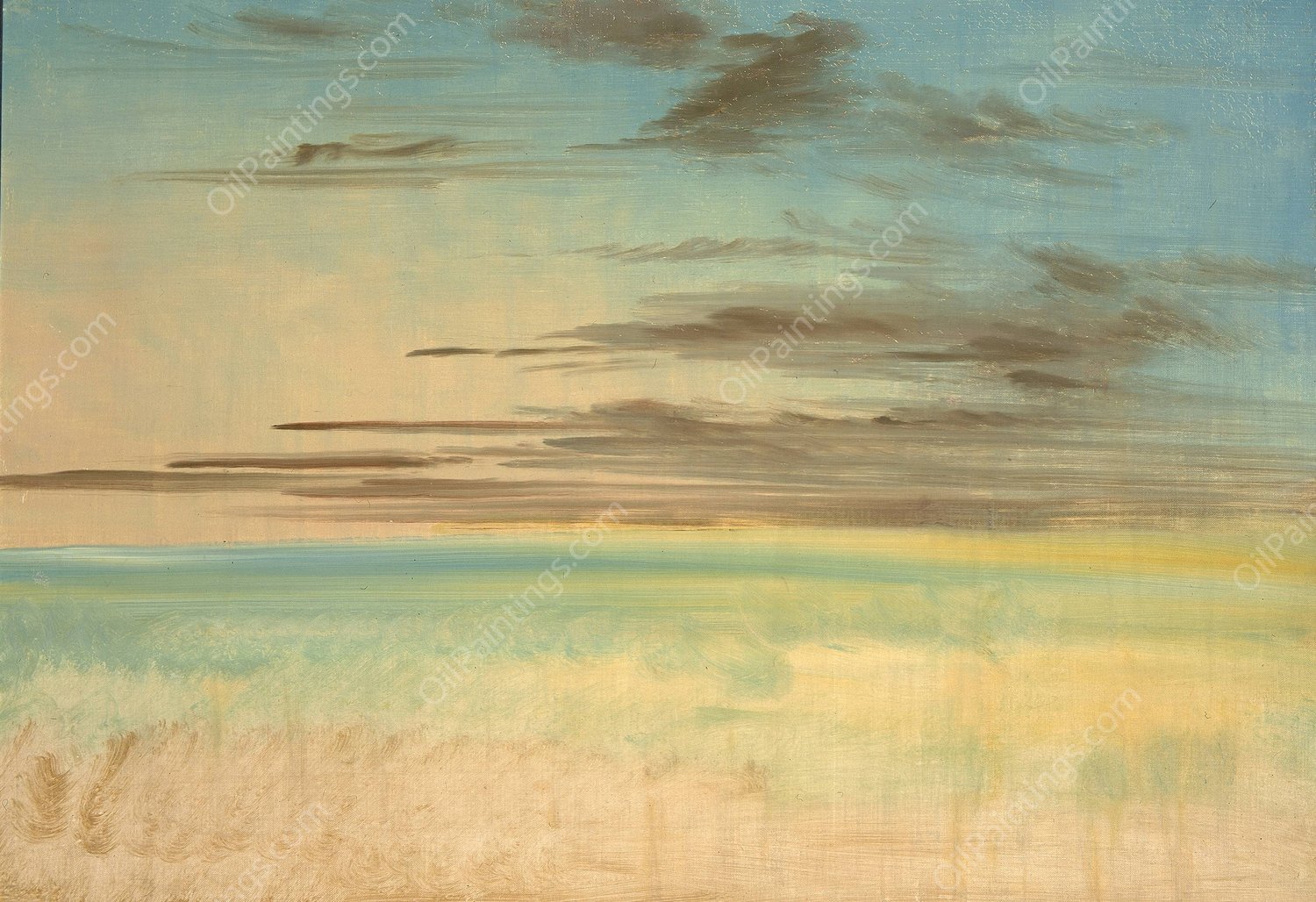 Landscape Background 5  by George Catlin - Hand-Painted Oil Painting Reproduction