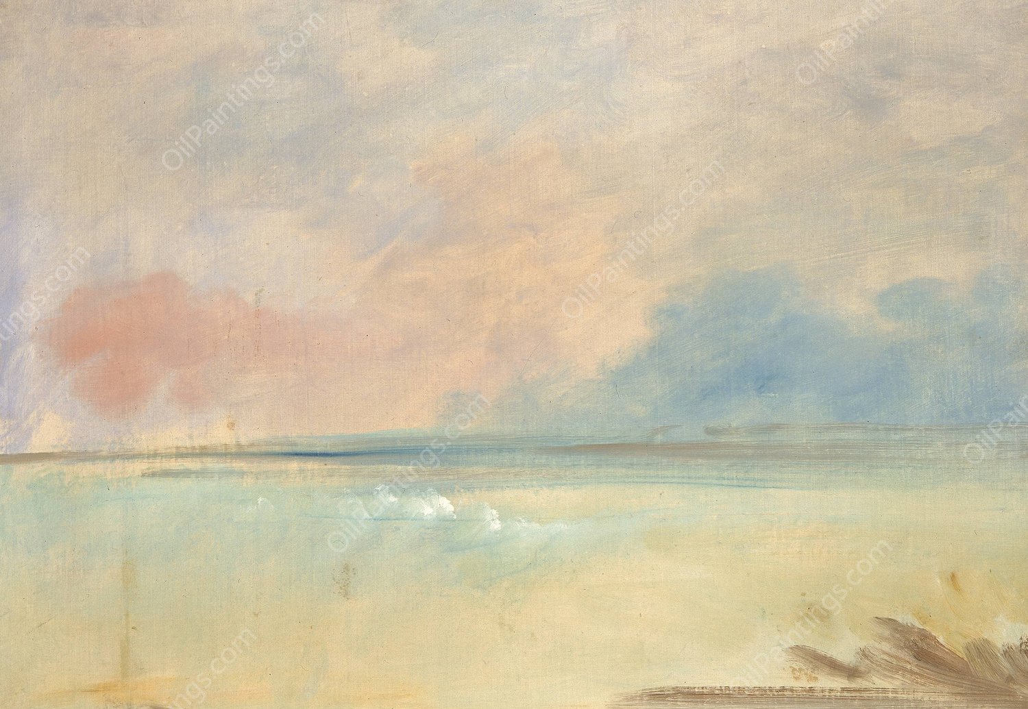 Landscape Background 6  by George Catlin - Hand-Painted Oil Painting Reproduction