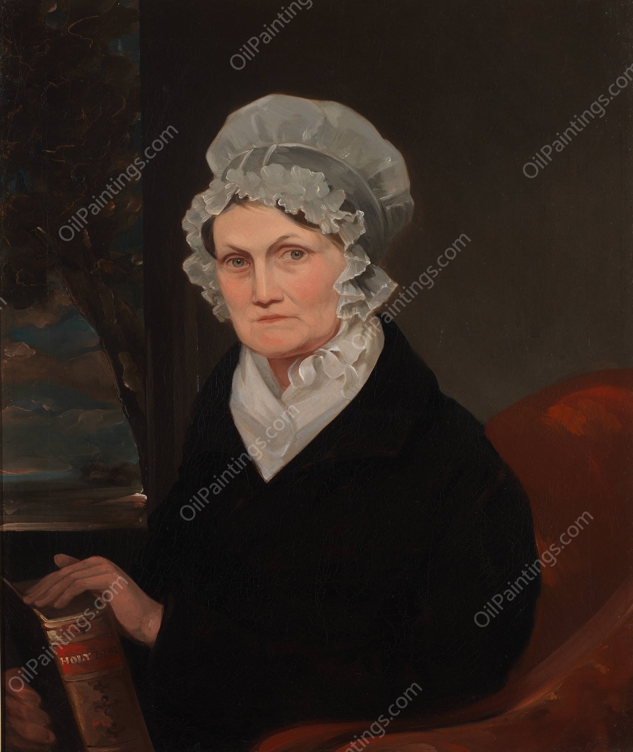 Portrait of Polly Sutton Catlin  by George Catlin - Hand-Painted Oil Painting Reproduction
