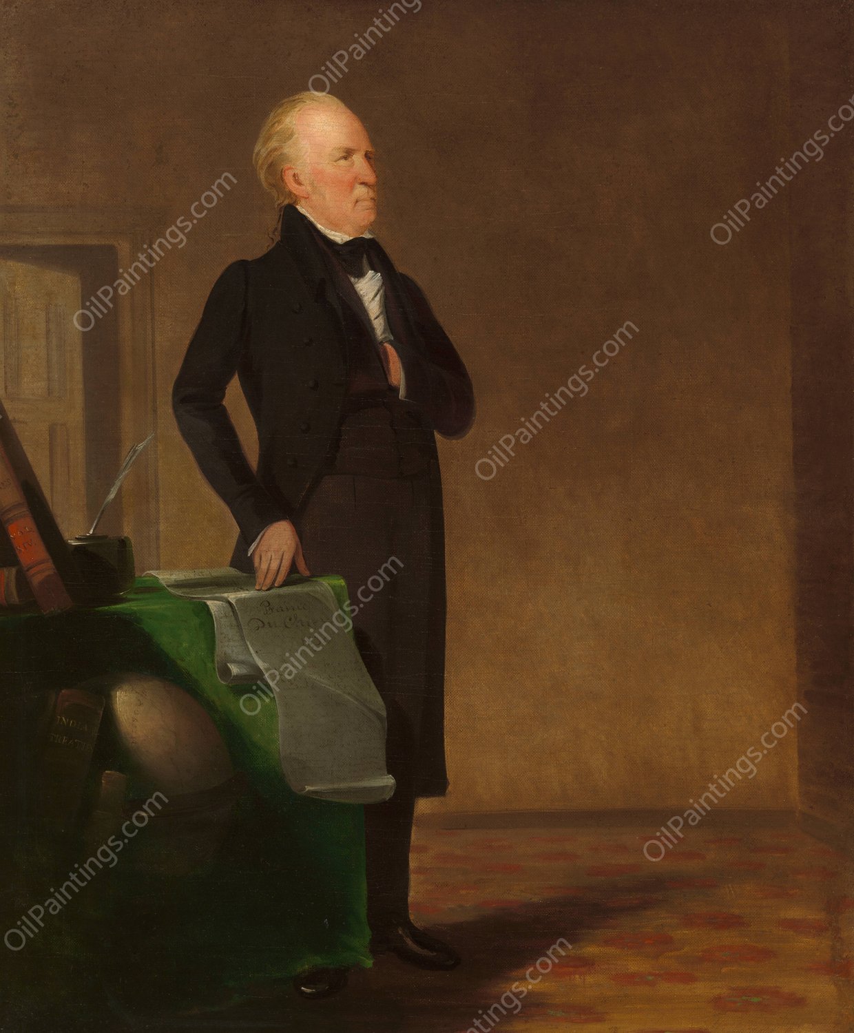 William Clark  by George Catlin - Hand-Painted Oil Painting Reproduction