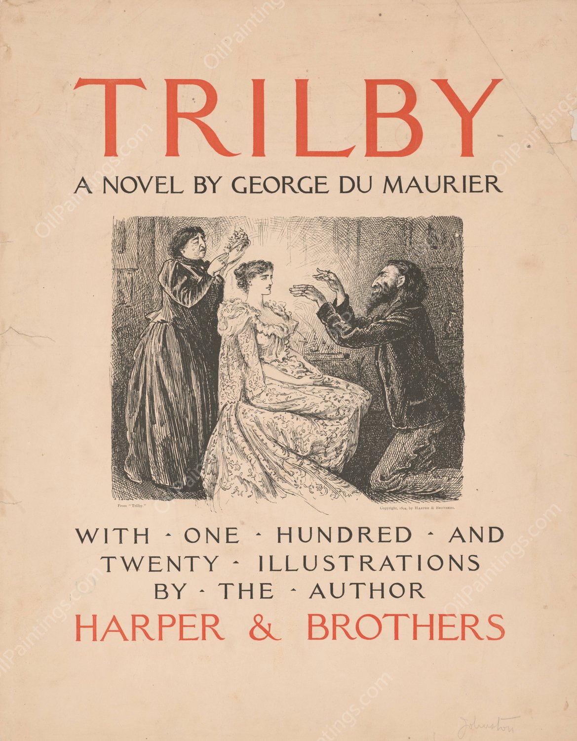 Trilby, a novel by George Du Maurier  by George Du Maurier - Hand-Painted Oil Painting Reproduction