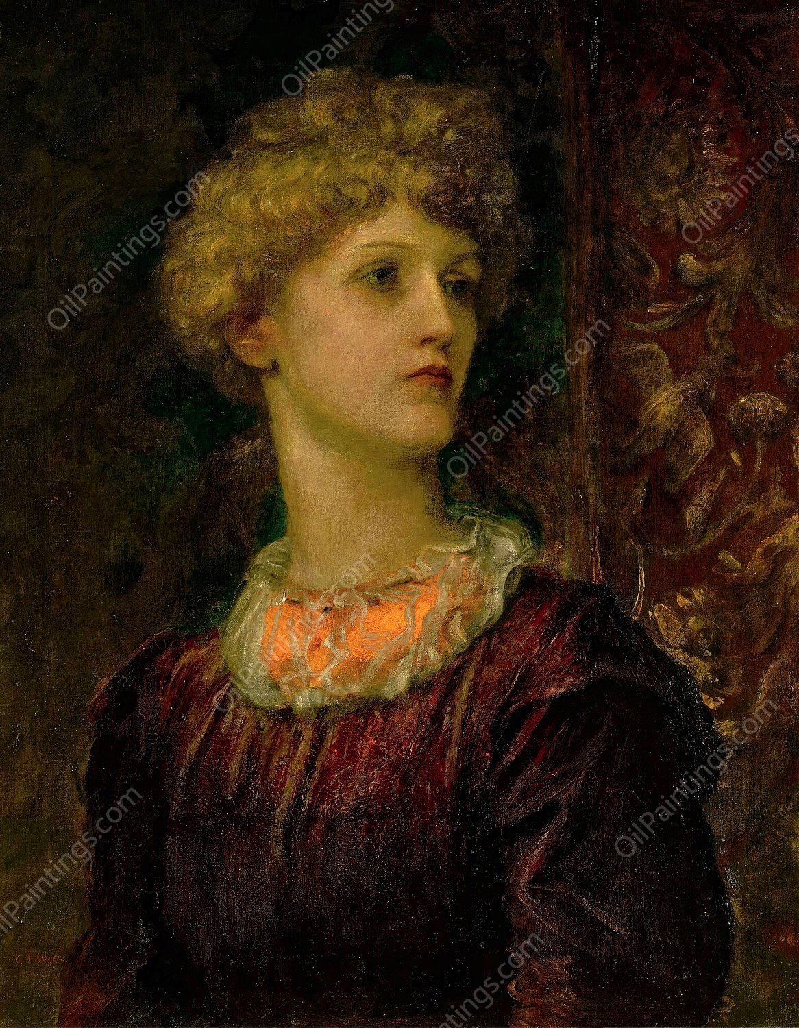Portrait Of Dorothy Dene by George Frederic Watts - Hand-Painted Oil Painting Reproduction