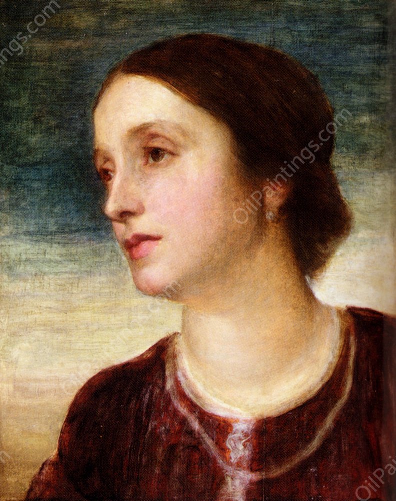 Portrait of the Countess Somers by George Frederick Watts - Hand-Painted Oil Painting Reproduction
