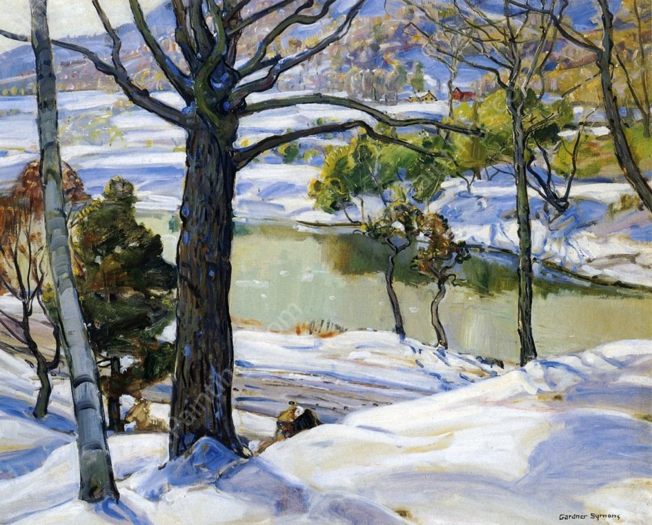 Lone Oak also known as From My Studio Window by George Gardner Symons - Hand-Painted Oil Painting Reproduction