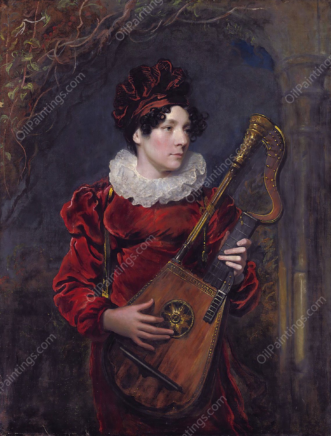 Kitty Stephens, later Countess of Essex by George Henry Harlow - Hand-Painted Oil Painting Reproduction