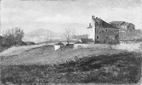 Convent near Rome by George Henry Yewell - Hand-Painted Oil Painting Reproduction