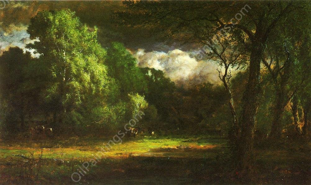 Medfield, Massachusetts by George Inness - Hand-Painted Oil Painting Reproduction