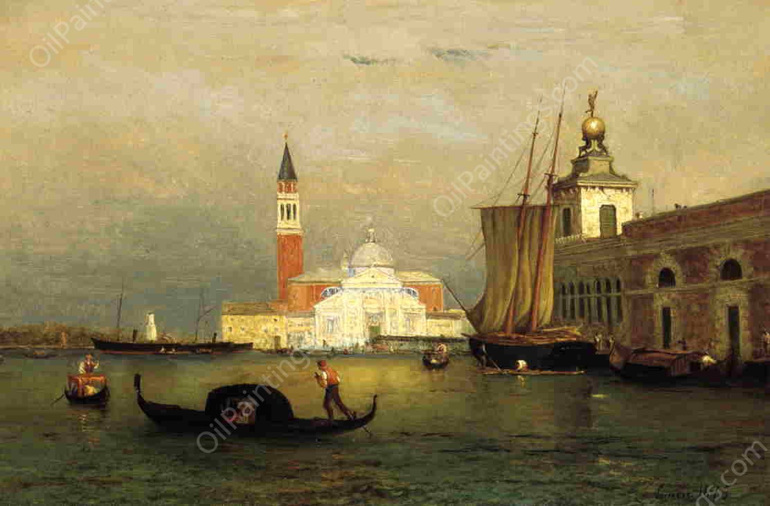 Twilight in Venice by George Inness - Hand-Painted Oil Painting Reproduction