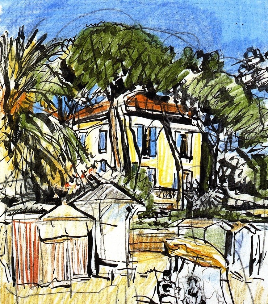 Juan-les-Pins II by George Leslie Hunter - Hand-Painted Oil Painting Reproduction