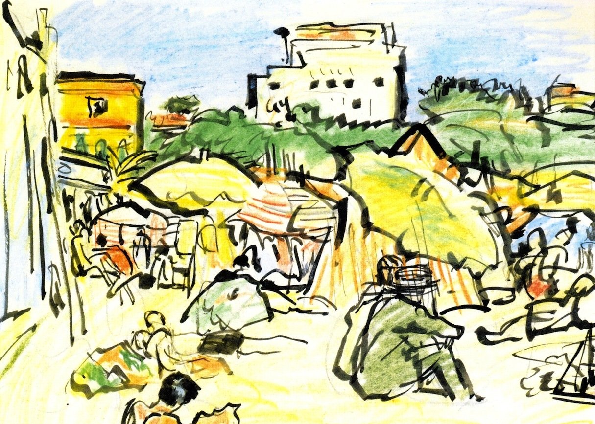 Juan-les-Pins by George Leslie Hunter - Hand-Painted Oil Painting Reproduction