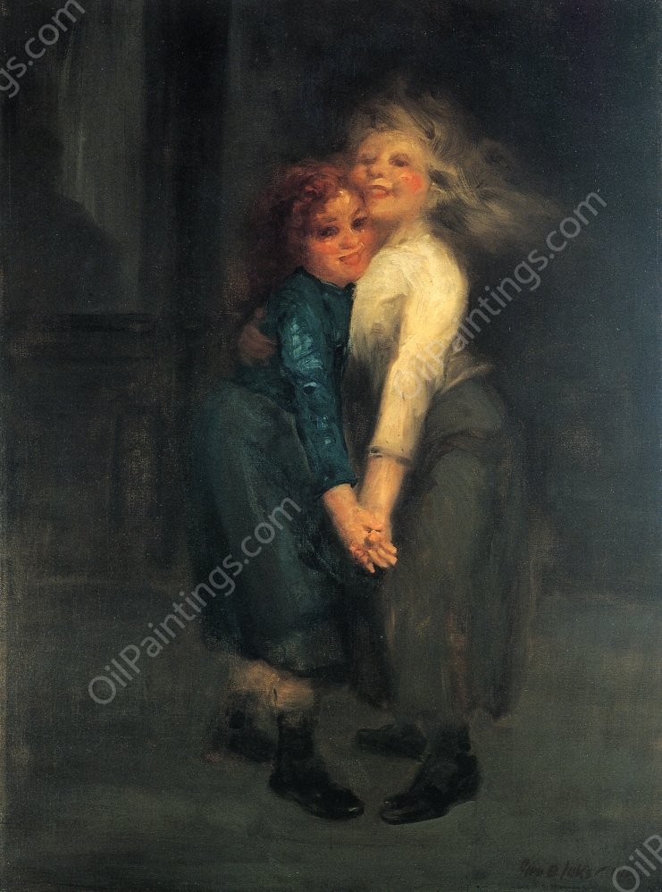 The Spielers by George Luks - Hand-Painted Oil Painting Reproduction