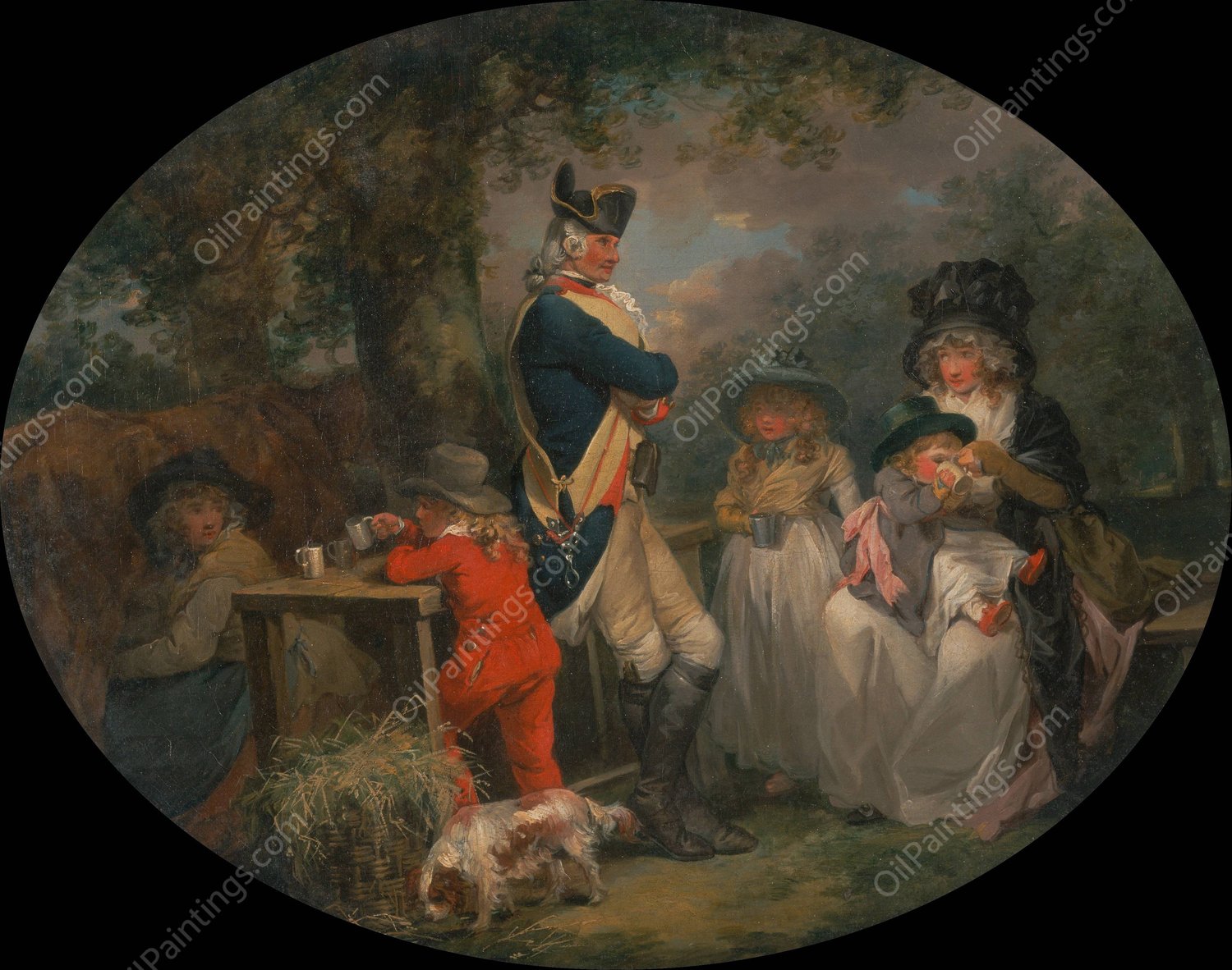 St. James's Park by George Morland - Hand-Painted Oil Painting Reproduction