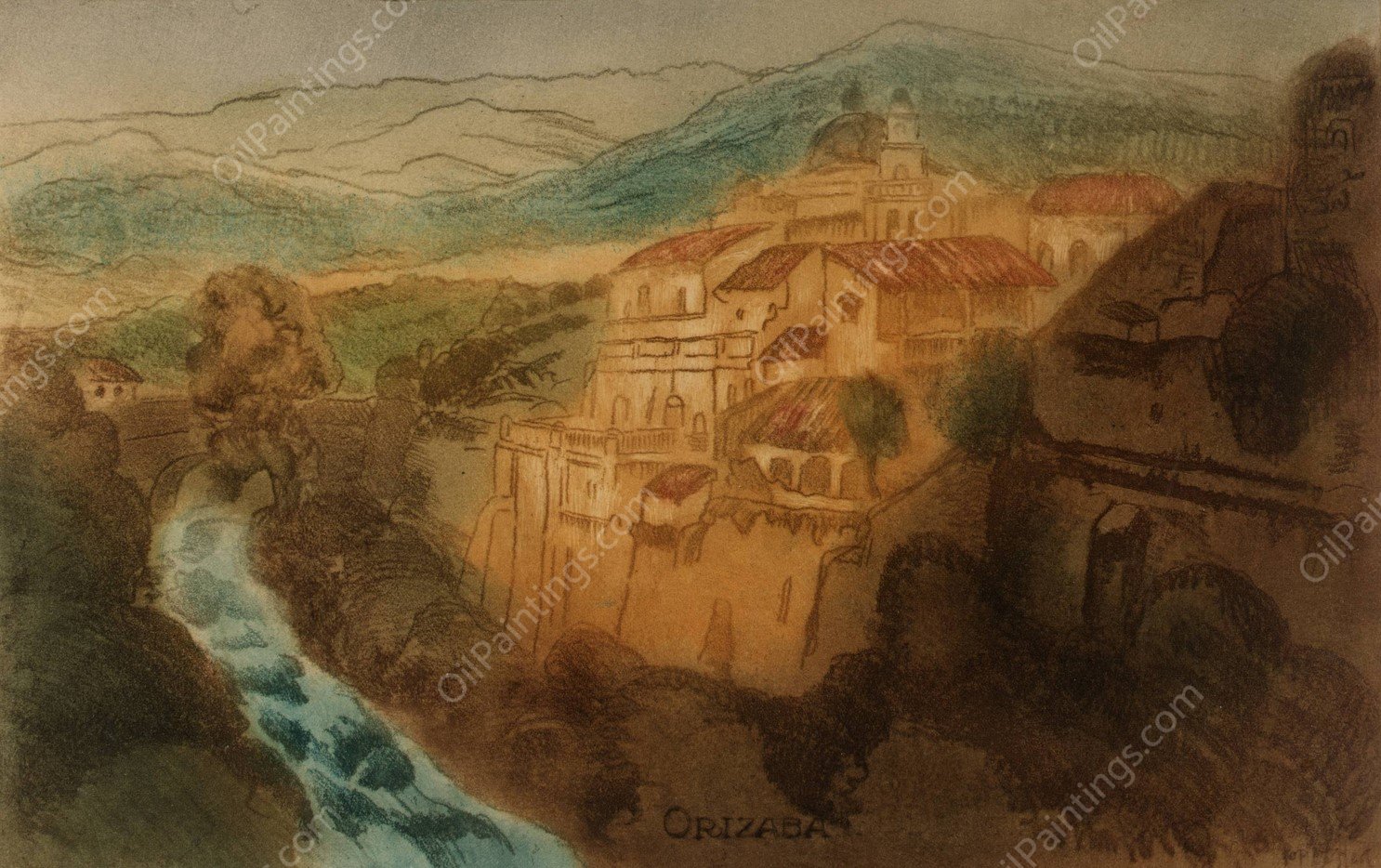 Orizaba, Mexico by George Overbury Hart - Hand-Painted Oil Painting Reproduction