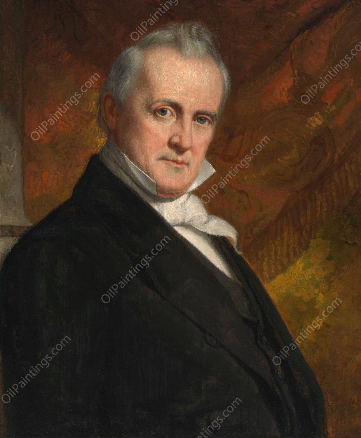 James Buchanan  by George Peter Alexander Healy - Hand-Painted Oil Painting Reproduction