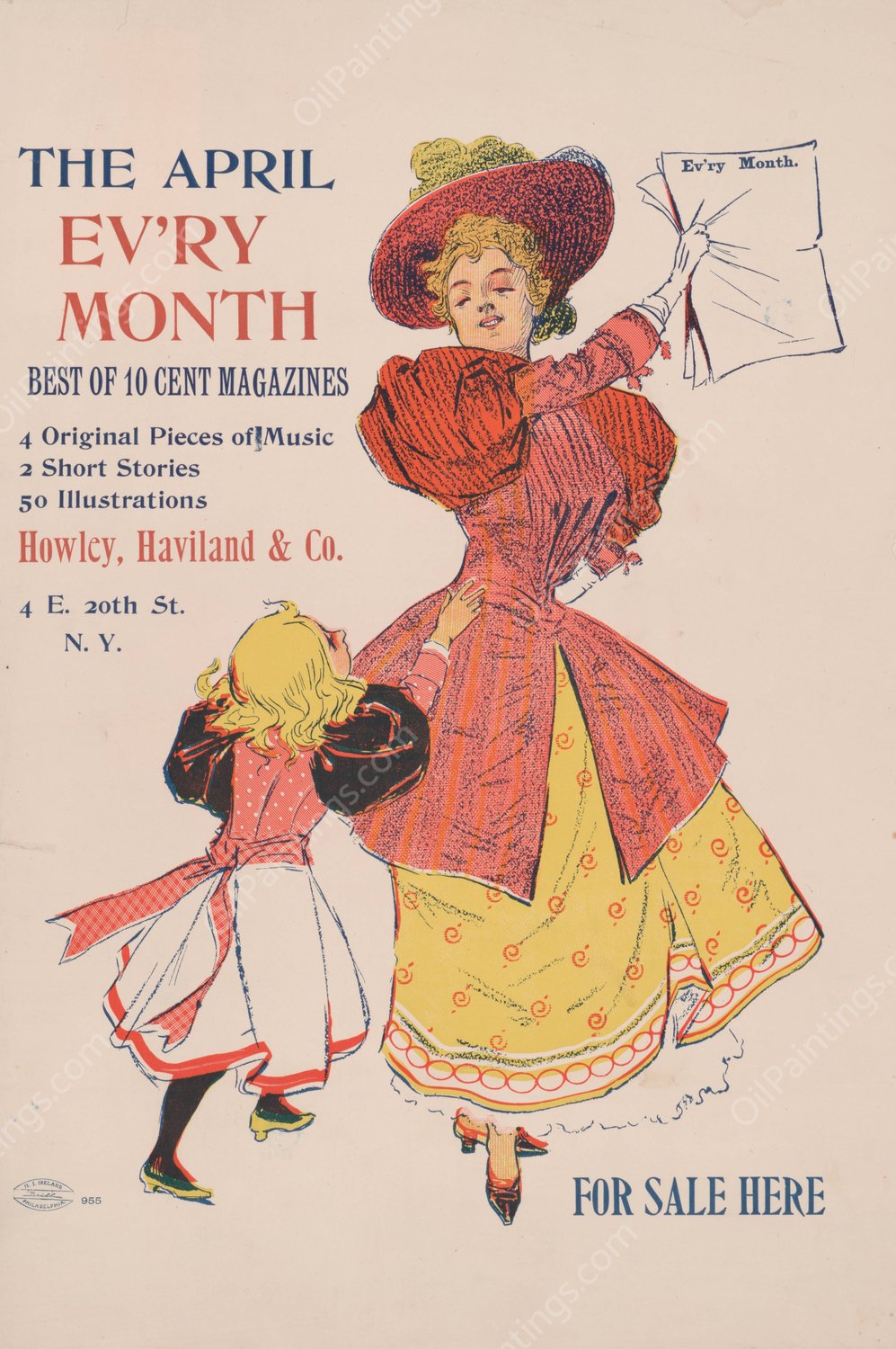 The April ev'ry month - best of 10 cent magazine  by George Reiter Brill - Hand-Painted Oil Painting Reproduction