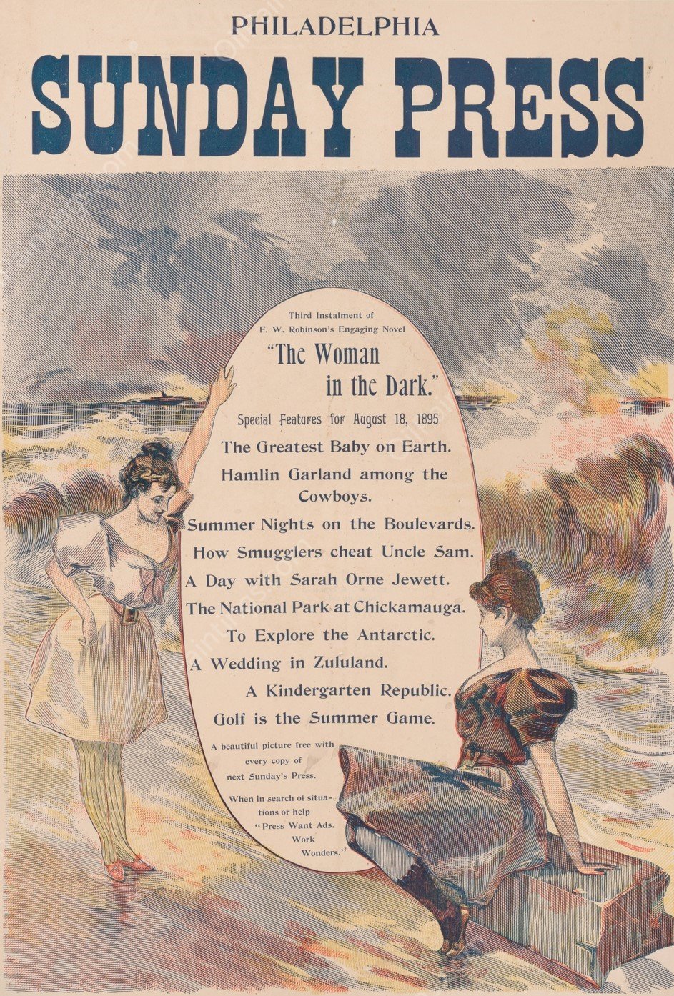 The woman in the dark  by George Reiter Brill - Hand-Painted Oil Painting Reproduction