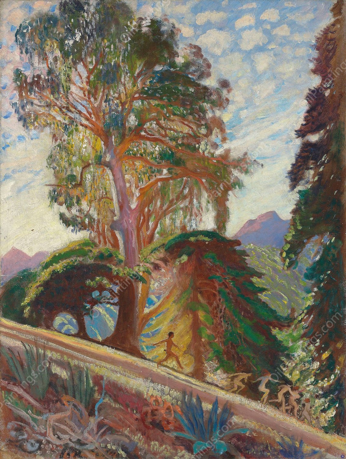 The wood nymphs by George Spencer Watson - Hand-Painted Oil Painting Reproduction