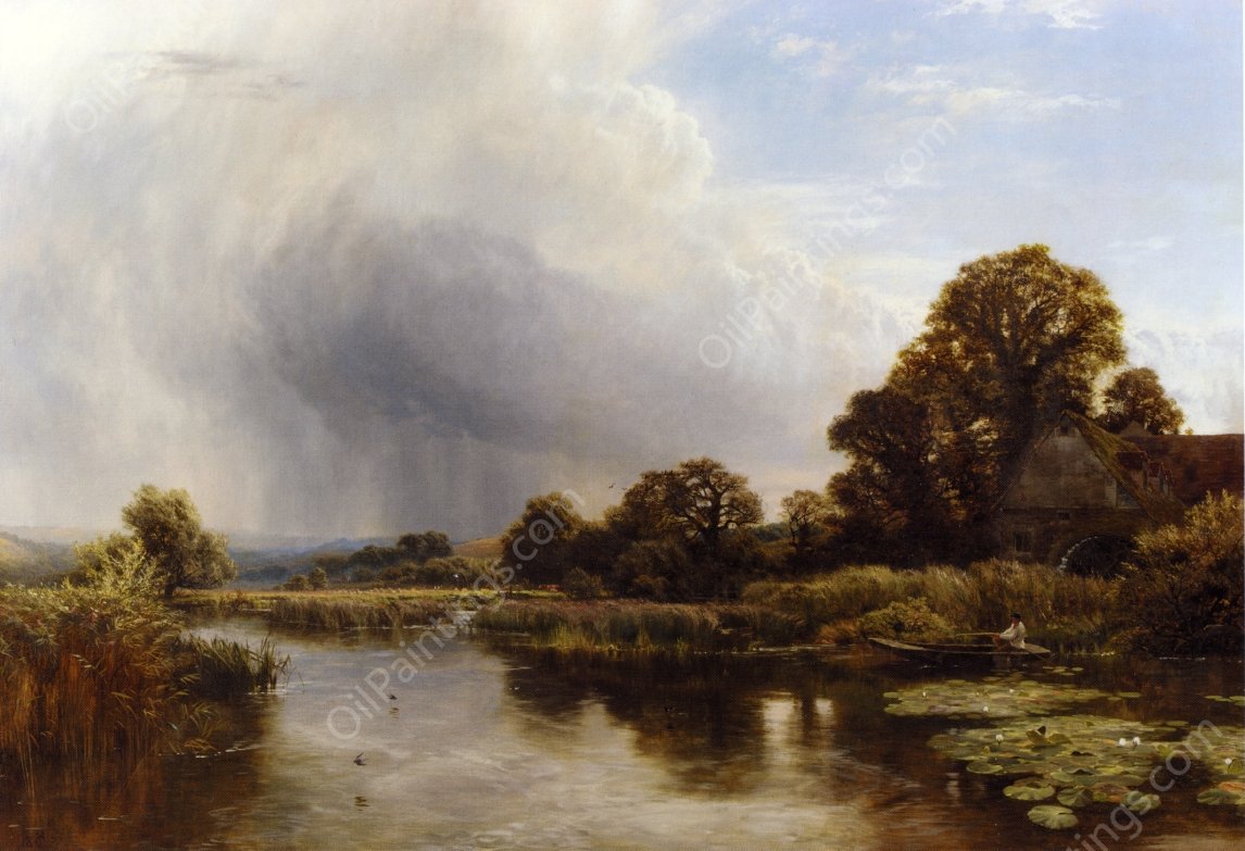 Summer Showers by George Vicat Cole - Hand-Painted Oil Painting Reproduction