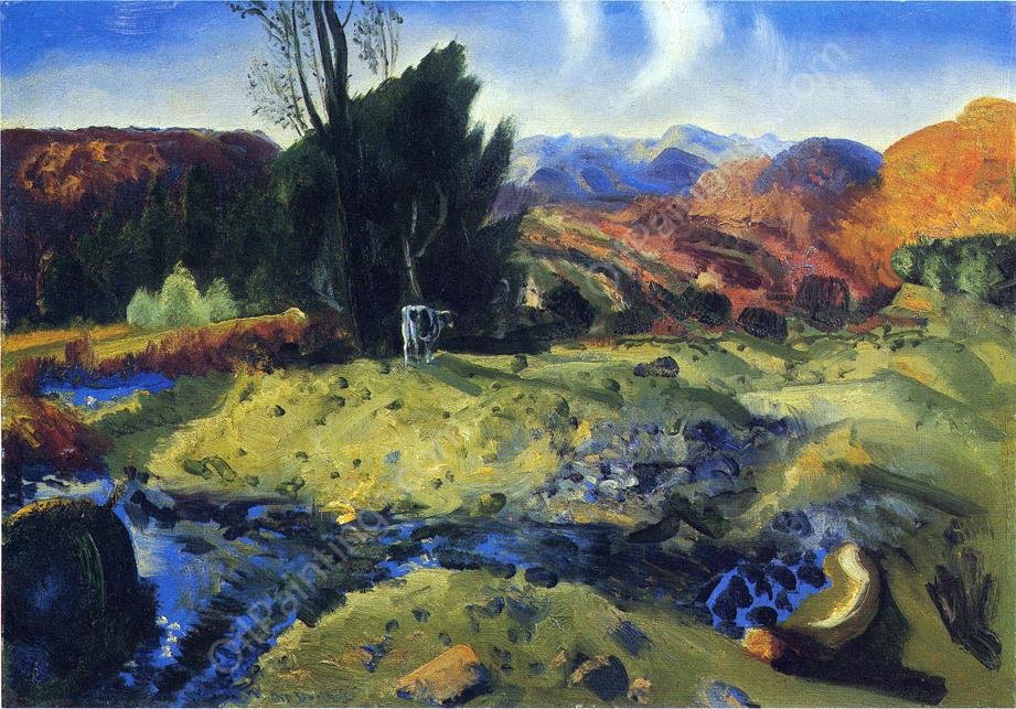 Autumn Brook by George Wesley Bellows - Hand-Painted Oil Painting Reproduction