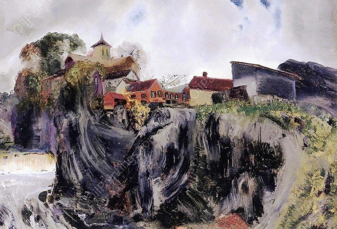 Cliffs at Eddyville by George Wesley Bellows - Hand-Painted Oil Painting Reproduction