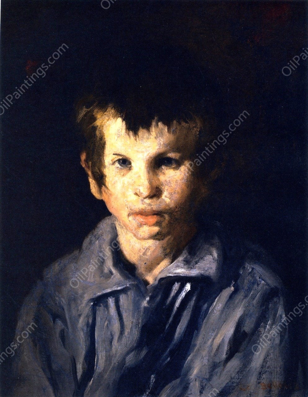 Cross-Eyed Boy by George Wesley Bellows - Hand-Painted Oil Painting Reproduction