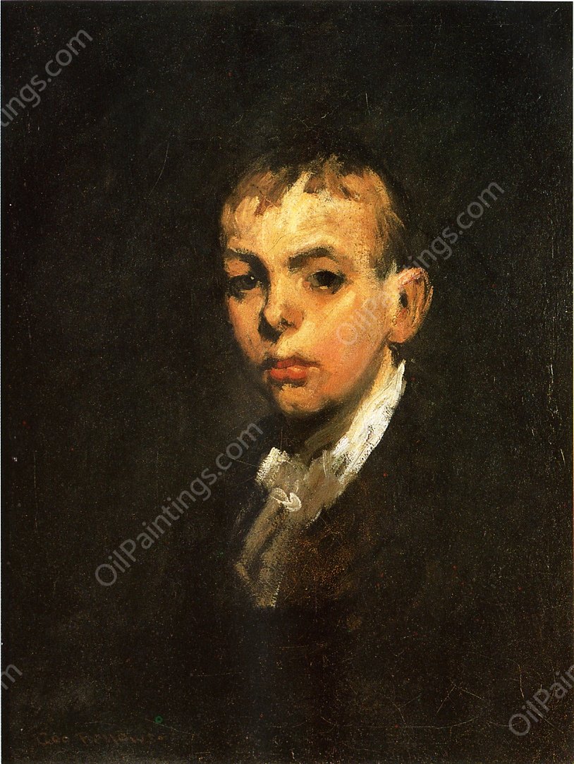 Head of a Boy by George Wesley Bellows - Hand-Painted Oil Painting Reproduction