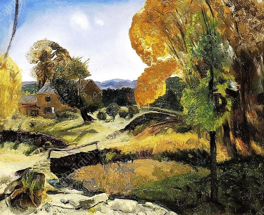 Little Bridge, Woodstock by George Wesley Bellows - Hand-Painted Oil Painting Reproduction