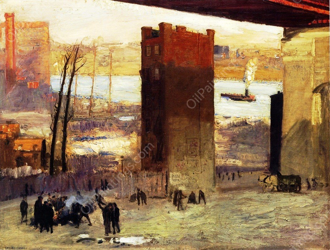 Lone Tenement by George Wesley Bellows - Hand-Painted Oil Painting Reproduction